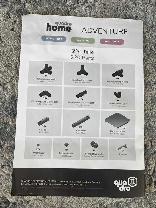 Konstrukcja do wspinaczki/Plac Zabaw/Quadro Adventure Home Petrol