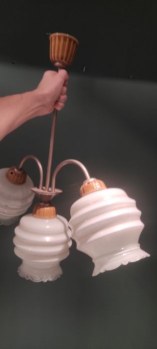Żyrandol prl polam wieliczka retro vintage lampa