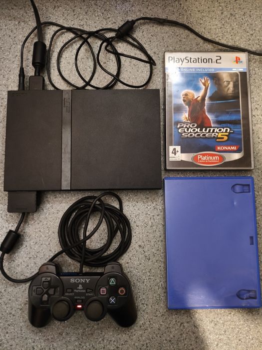 PlayStation 2 + comando + jogos