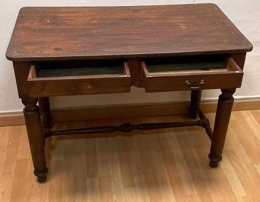 Secretaria rustica antiga, em carvalho, impecável!