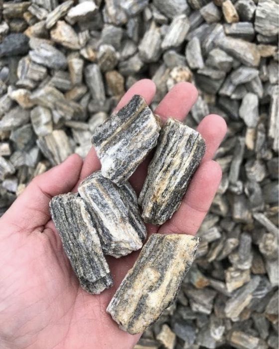 KORA KAMIENNA PŁUKANA  11, 32 Kamień Ogrodowy Grys Opaska Rabata Żwir