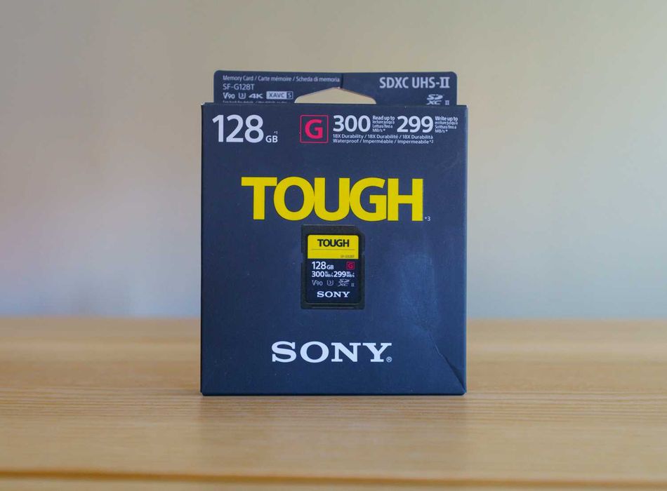 Cartão de memória profissional – SONY G TOUGH SDXC UHS-II 128GB (em ótimo estado)
