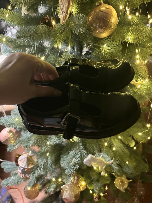 Туфлі для дівчинки, чорні, clarks 12 на устілку 19-19,2