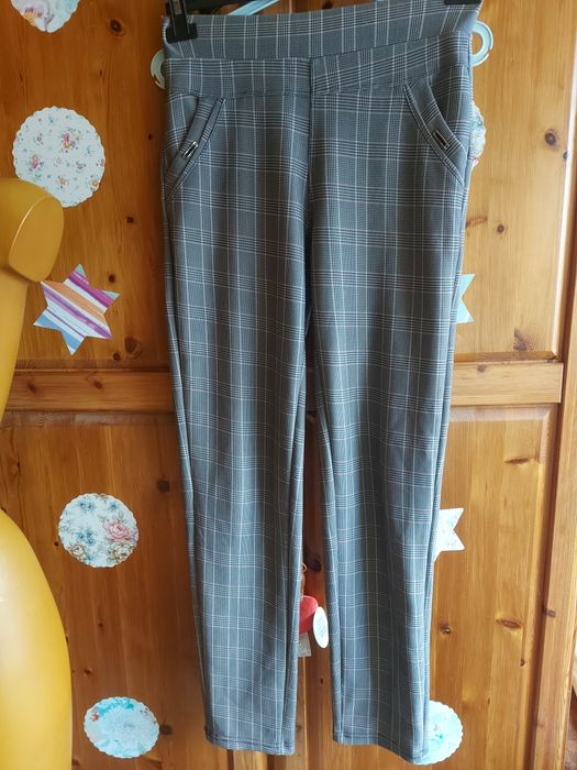 Leginsy w kratkę damskie rozmiar M/L