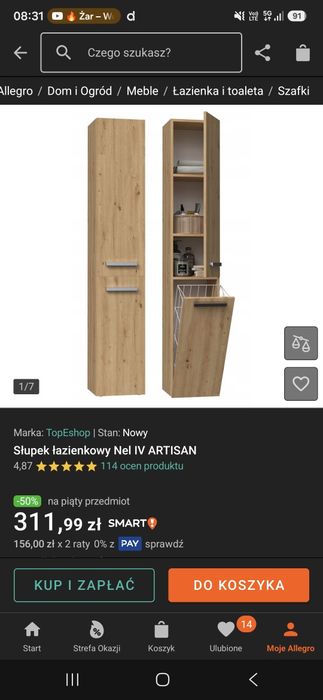 Słupek łazienkowy Nel IV ARTISAN