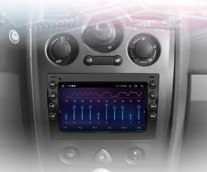 Renault Megane 2 2002-2009 – Radio Android 15 7" CarPlay Android Auto GPS Nawigacja Stacja Multimedialna WiFi Bluetooth PL 2GB/32GB