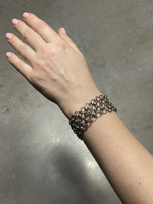 Warszawska Srebrna Bransoletka - KOLCZUGA - 32,35g - VINTAGE - ORNO