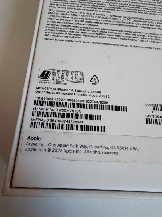 iPhone 14 256gb Starlight Bateria 95%