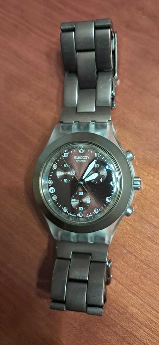 Relógio original Swatch Irony castanho, como novo