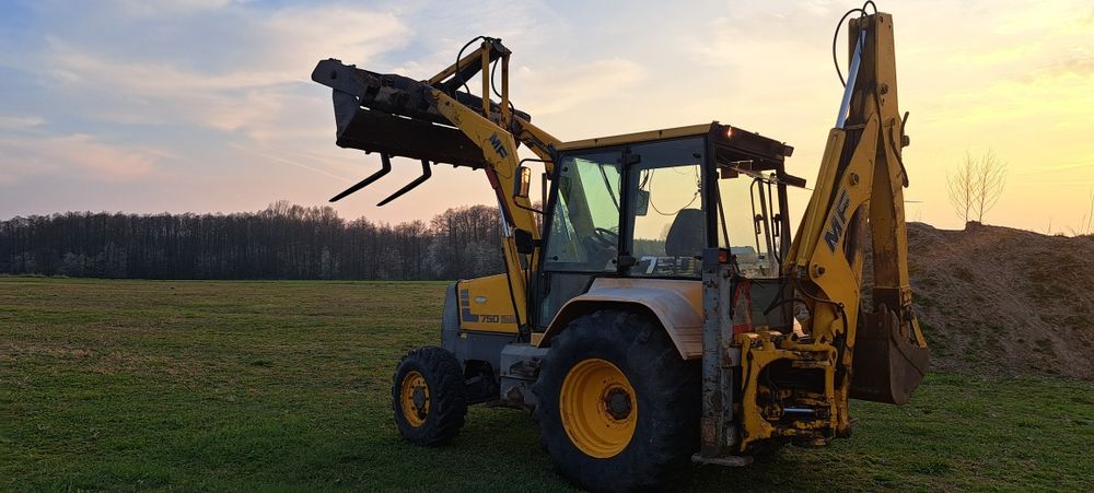 Koparko ładowarka MF750 teleskop ,Krokodyl,widły
