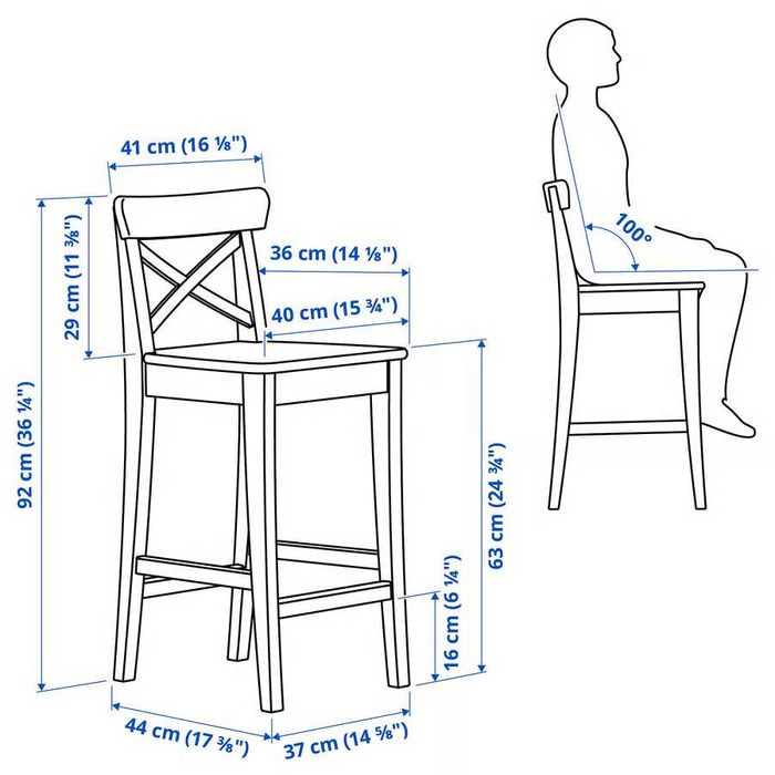 Três bancos de bar em estado perfeito IKEA (preço para três)