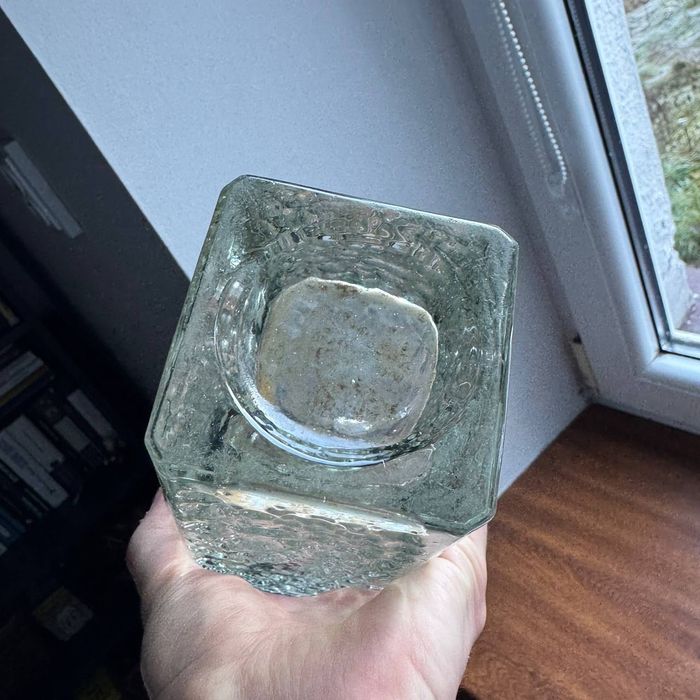 Szklany Wazon Bąble Hortensja PRL