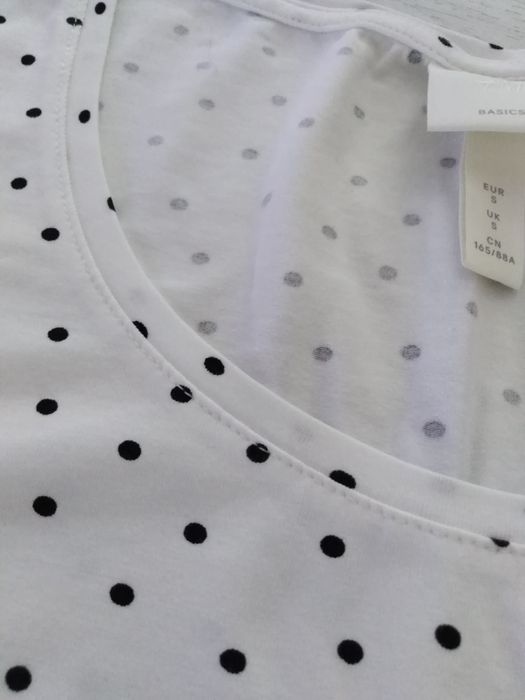 Koszulka w kropki H&m, rozm. S