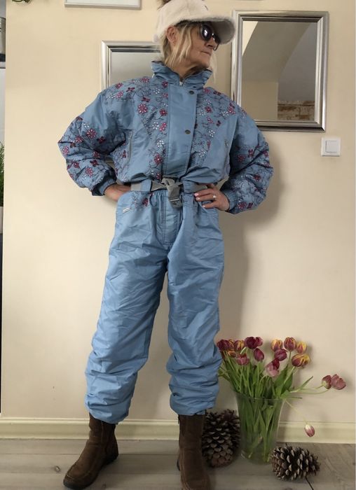 Superstylowy kombinezon narciarski retro vintage