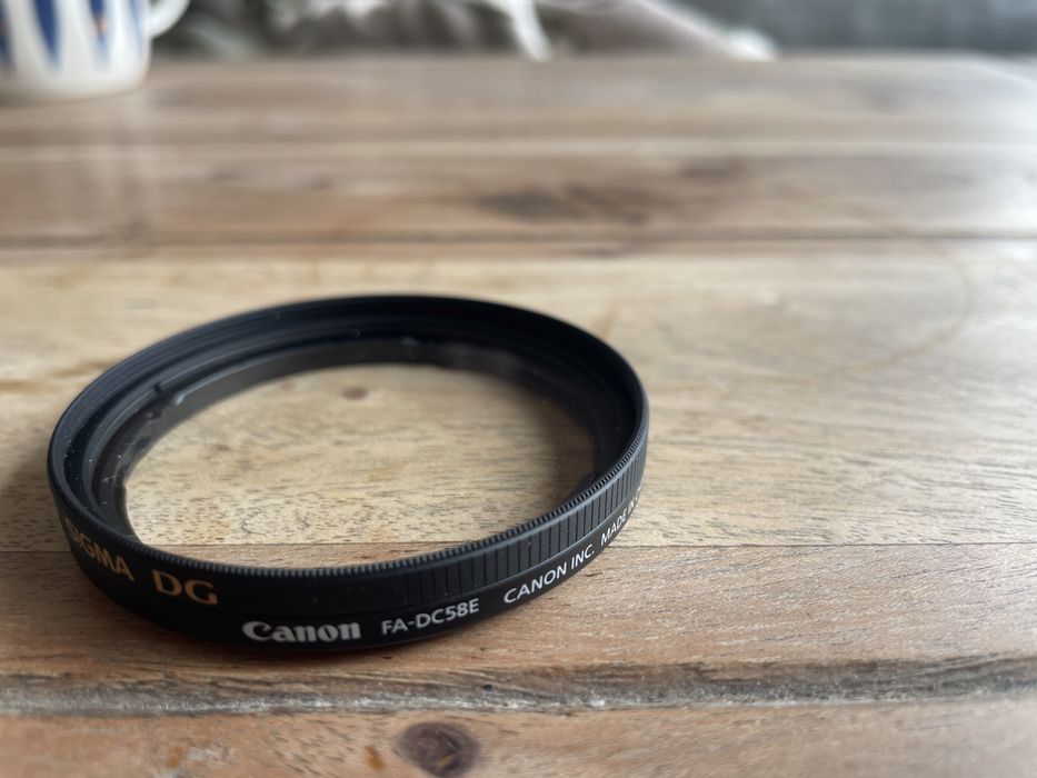 Canon FA-DC58E adapter do filtrów + filtr Sigma UV DG 58mm