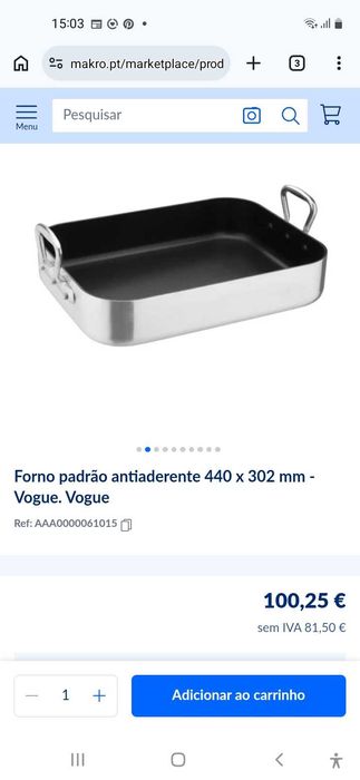 Assadeira em inox com teflon