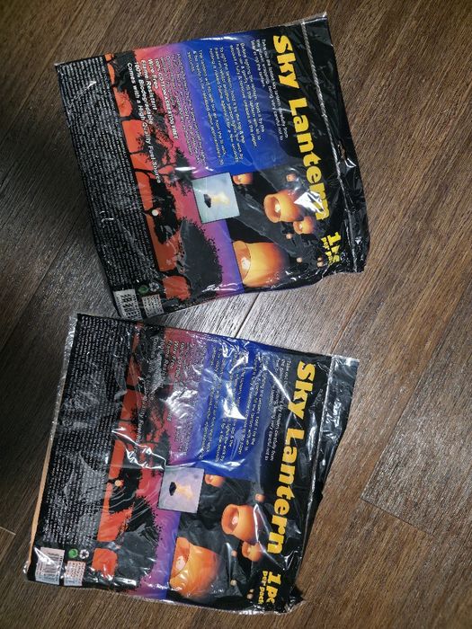 Lampiony do nieba / lampiony szczęścia 2 szt. żółty i pomarańczowy