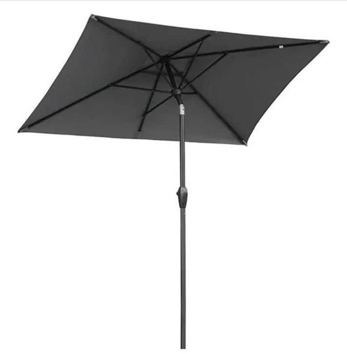 39921077 parasol prostokątny 210 x 140 cm, szary, uchylny