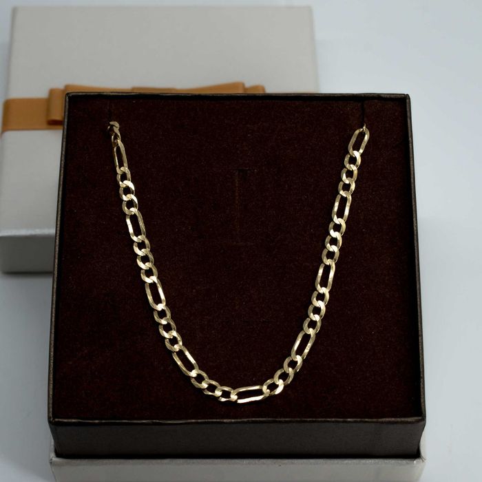 Złoty łańcuszek 585 9,22gram 55cm Figaro Pełny Nowy WYSYŁKA GRATIS