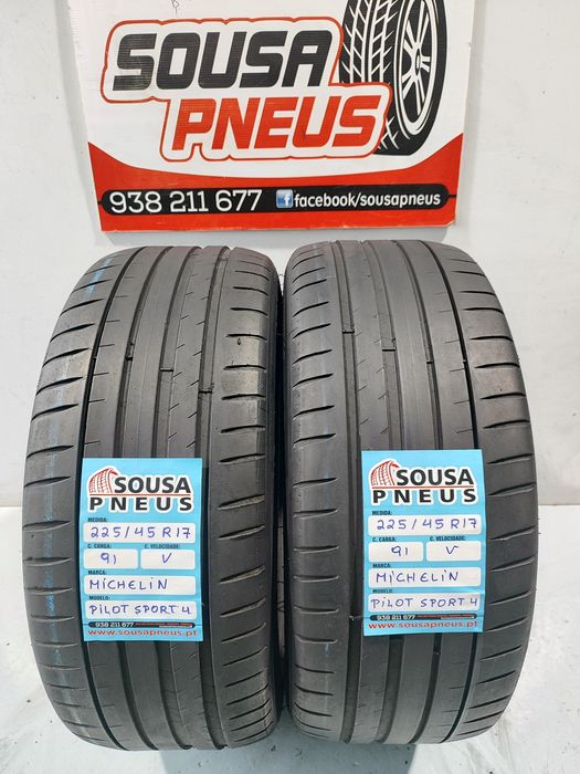 2 pneus semi novos 225-45R17 Michelin - Oferta dos Portes