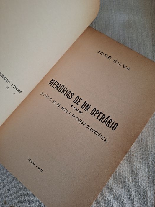 Memórias de Um Operário 2 volumes