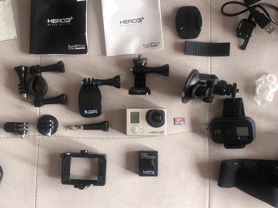 Gopro Hero 3+ black edition com acessórios.