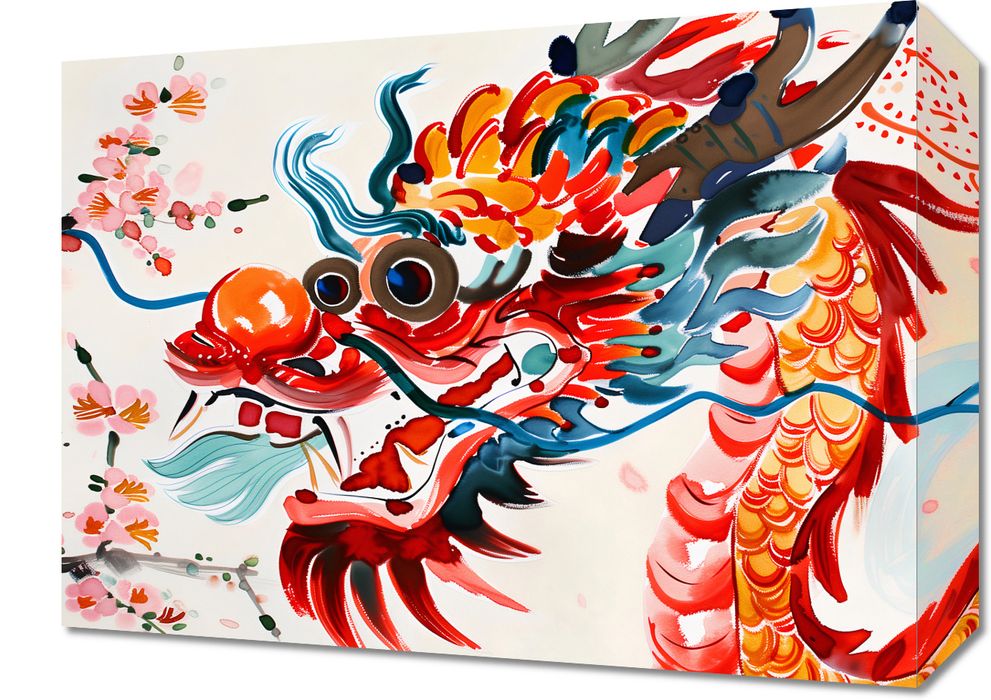 Obraz 40x30cm Smok o Żywej Barwie