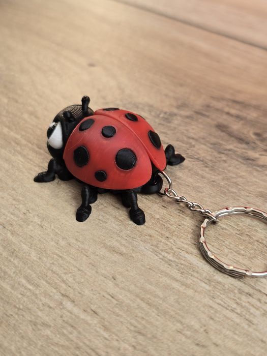 Breloczek Biedronki 3D - Brelok Druk3d fidget Keychain