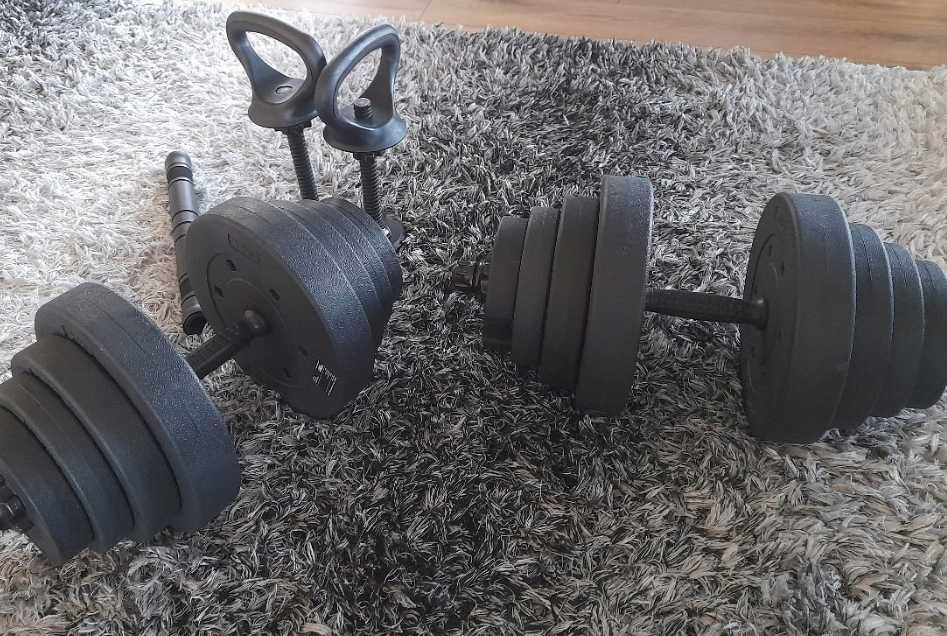 Nowe Hantle Regulowane 40kg Zestaw Hantli 2x20kg Gryf Kettle+Sztanga