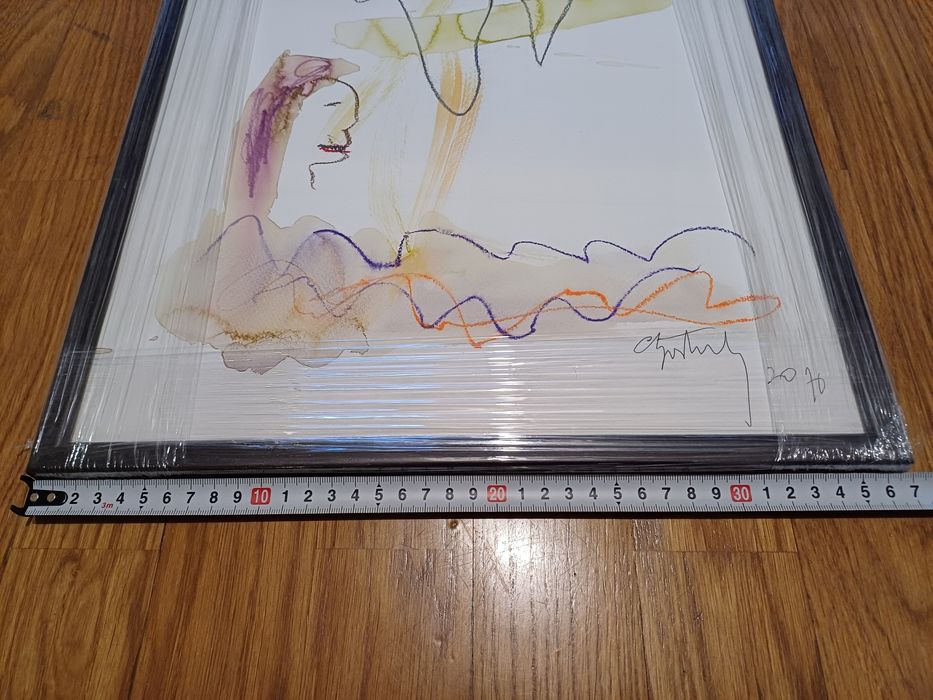 Quadro de arte abstracta de Agostinho Santos