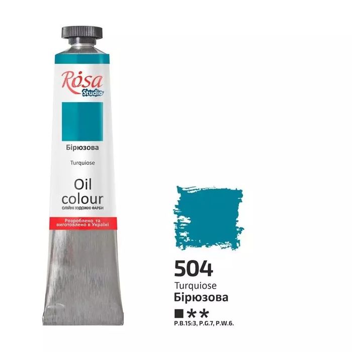 Farba olejna turquoise 504 45ml. Nowy Produkt