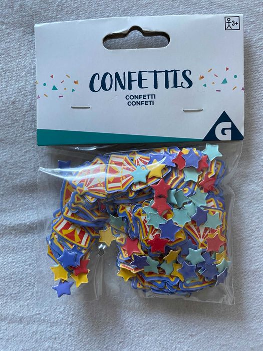 Konfetti urodzinowe dla dzieci Cyrk Gwiazdy ozdoby dekoracje GiFi Party