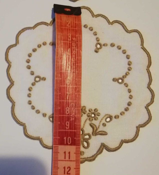 6 bases copo em bordado madeira 45€