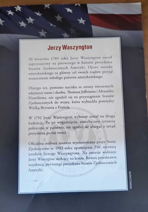 półdolarówka z okazji 250. rocznicy urodzin George'a Washingtona