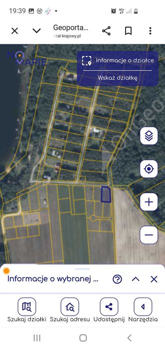 Działka z zabudową letniskową całoroczną