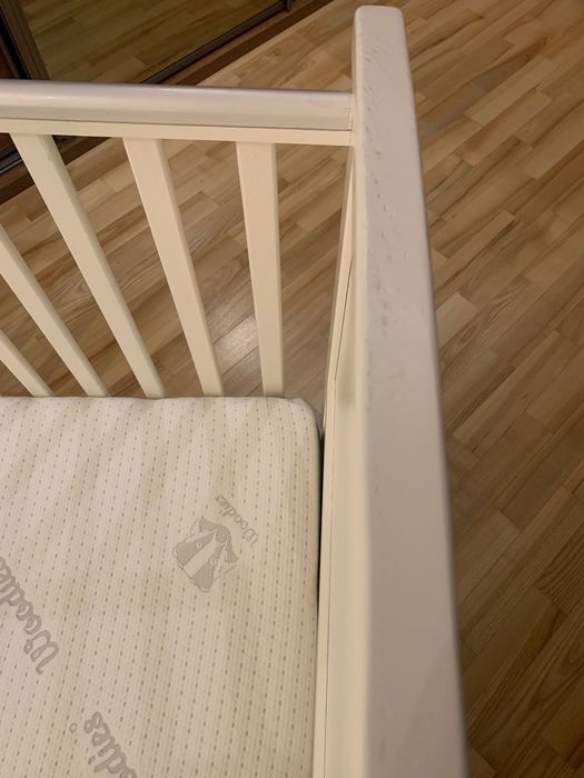 Łóżeczko niemowlęce Woodies z materacem