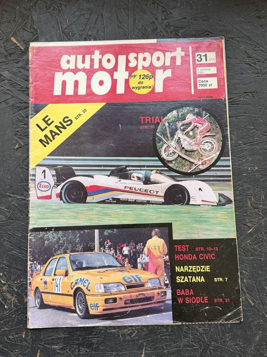 Gazeta Auto Sport 31/1992 test Honda Civic V , samochody policji !