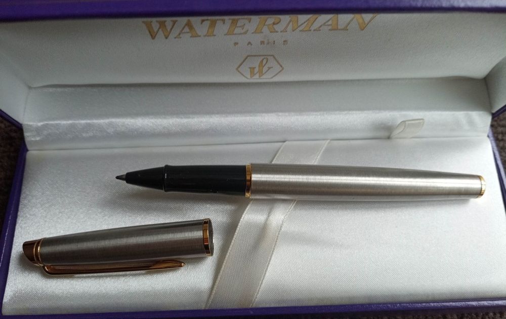Waterman Rollerball Hemisphere aço Inox nova