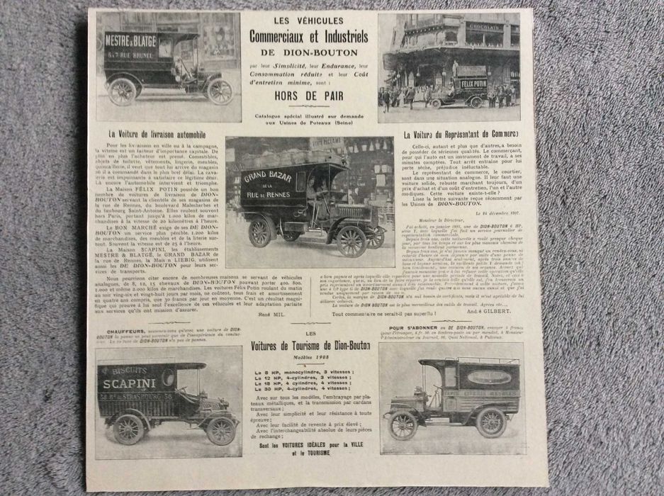 Publicidade francesa  de 1908