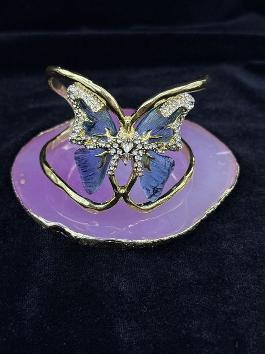 Вінтажний браслет-манжет із метеликом, американьский вінтаж США