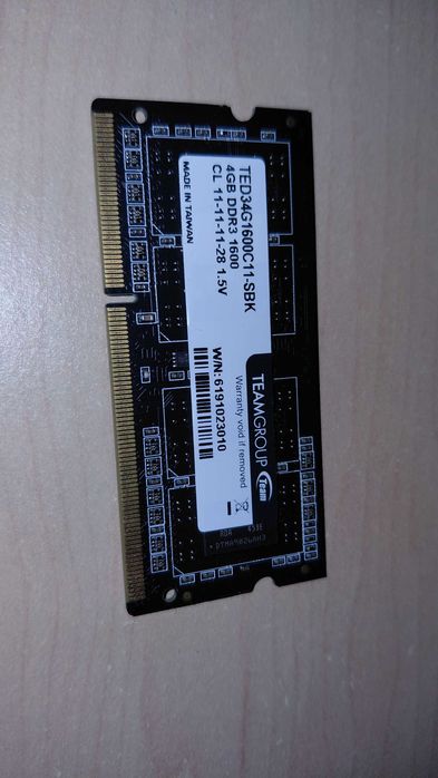 оперативна пам'ять Team Group Elite DDR3 4gb