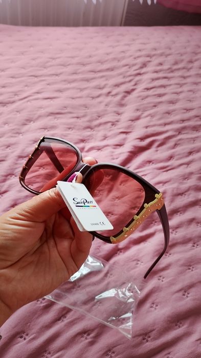 Nowe brązowe okulary przeciwsłoneczne 400UV