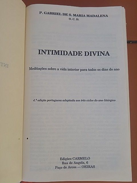 Intimidade Divina - Meditações para oração mental