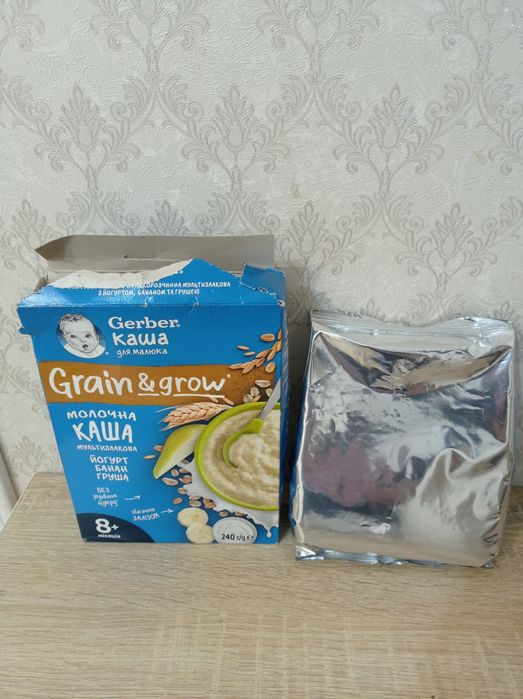 Каши молочные Gerber, 4 упаковки , для малышей 6+, 8+, сроки хорошие