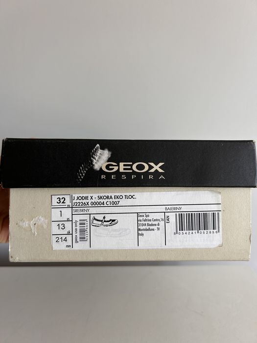 Balerinki GEOX dla dziewczynki eko skóra oddychające r. 32