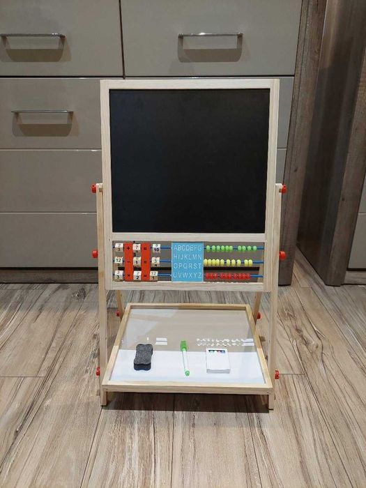 Drewniana Tablica Magnetyczna Kredowa Liczydło Potykacz