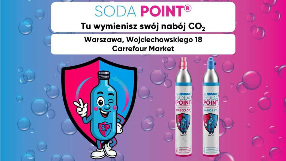 SODA POINT Warszawa (Niedźwiadek), Wojciechowskiego 18 Wymiana nabojów CO2
