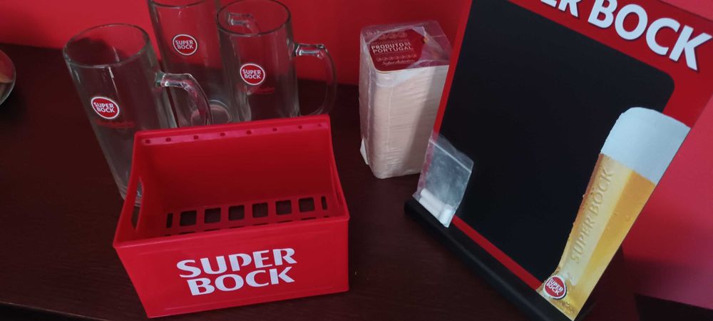 Conjunto super bock coleccionáveis