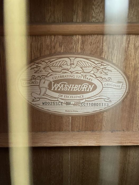 Guitarra Eletroacústica Washburn WD025SCE OP (Edição Especial 125 Anos)