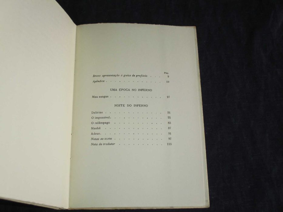 Livro Uma Época no Inferno Rimbaud Mário Cesariny